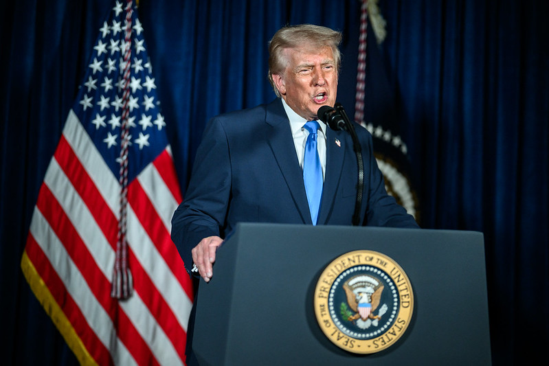 President Donald Trump addresses the nation.