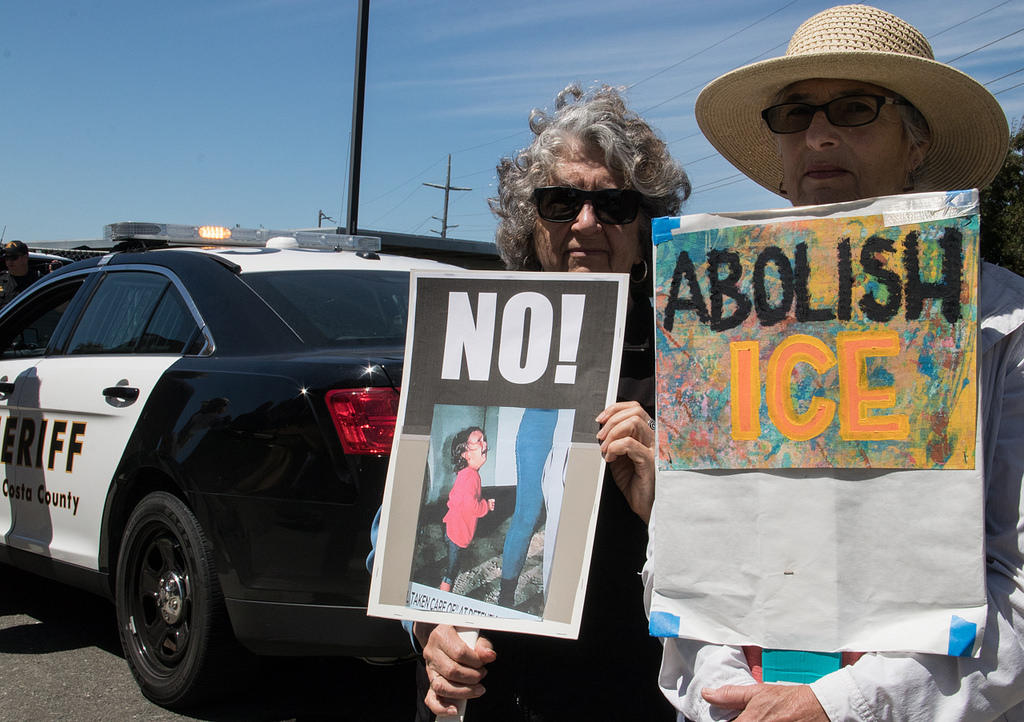 Protest at an immigration detention facility
