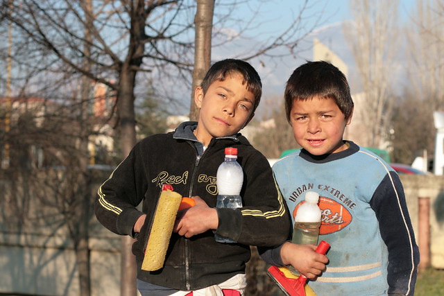 Two Albanian children