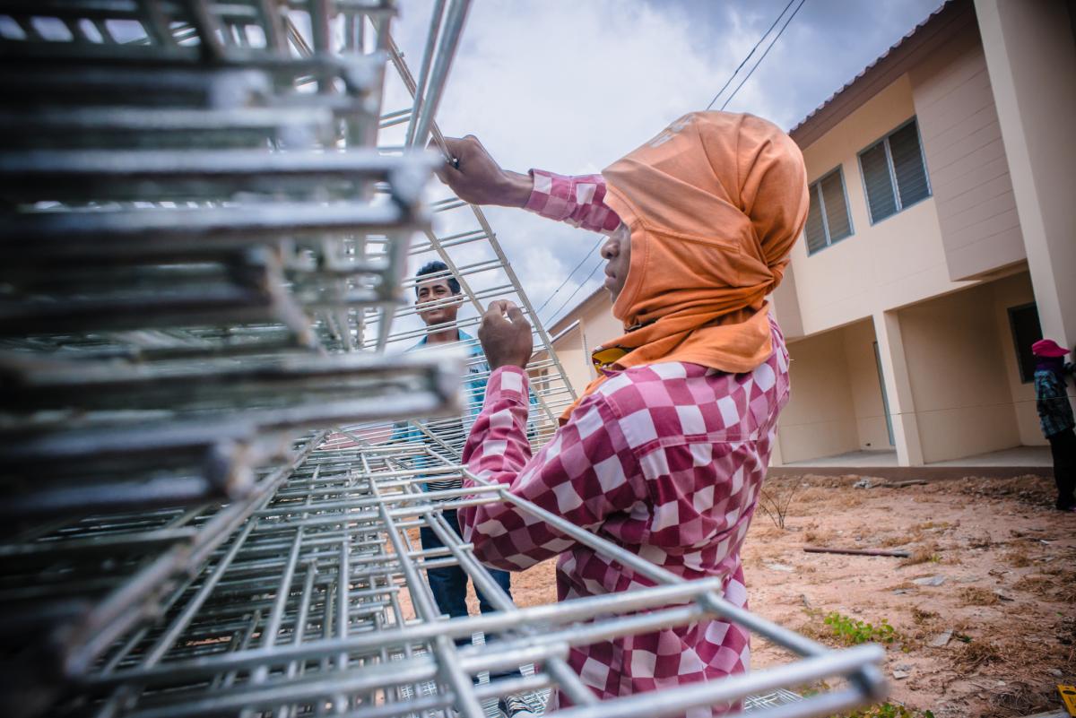 Cambodian worker in Thailand