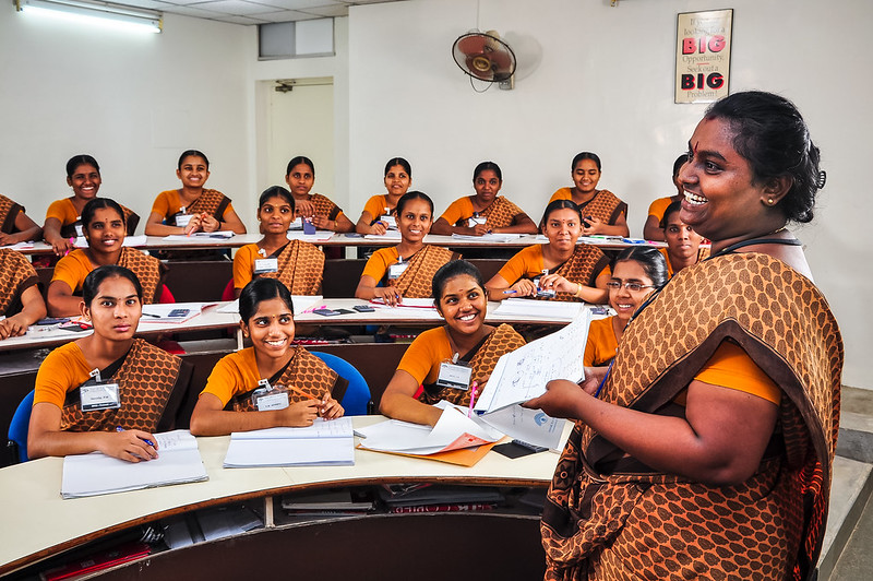 Indian nurses in a classroom