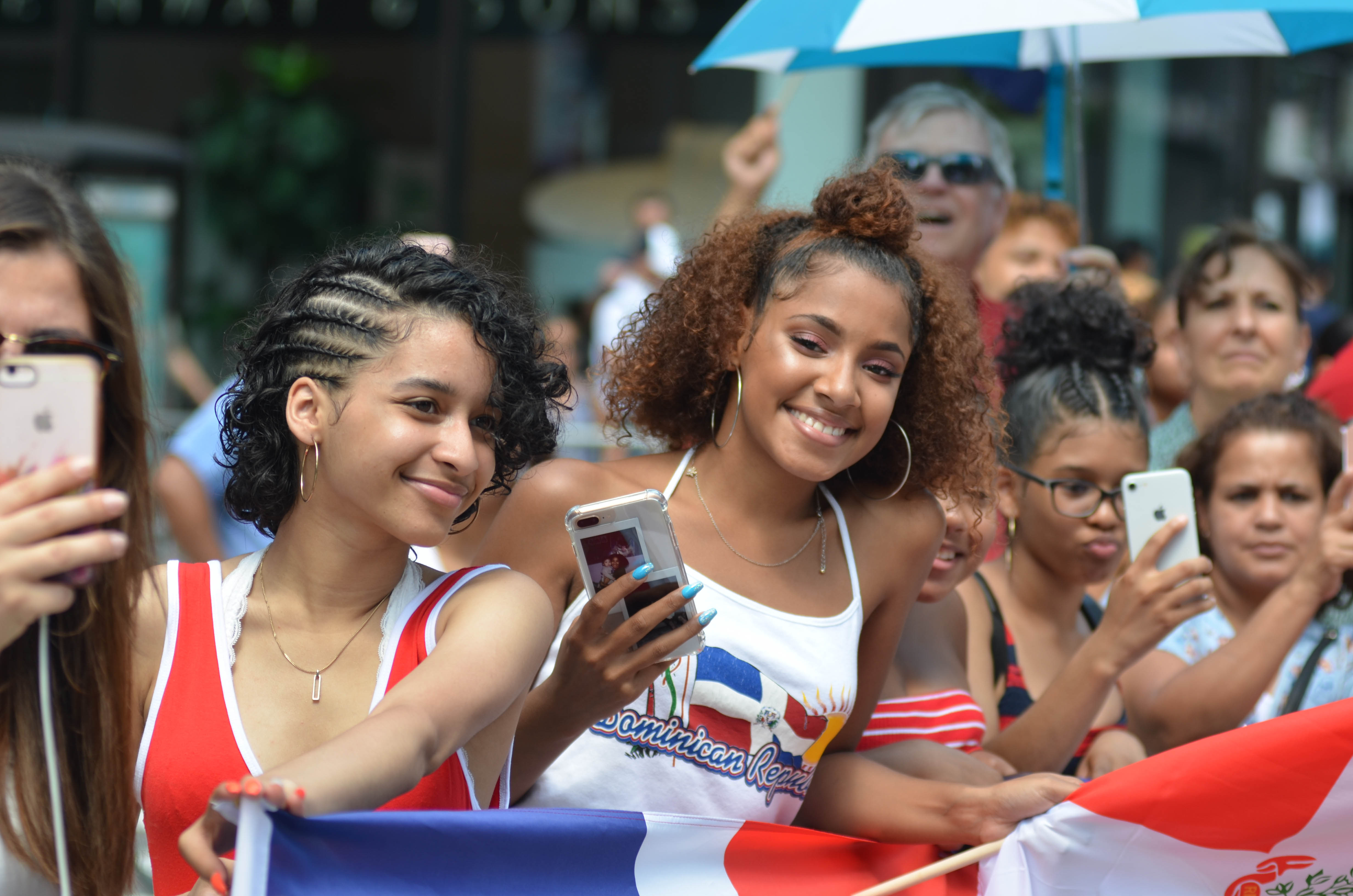 Image of marchers at Dominican Day parade in New York City
