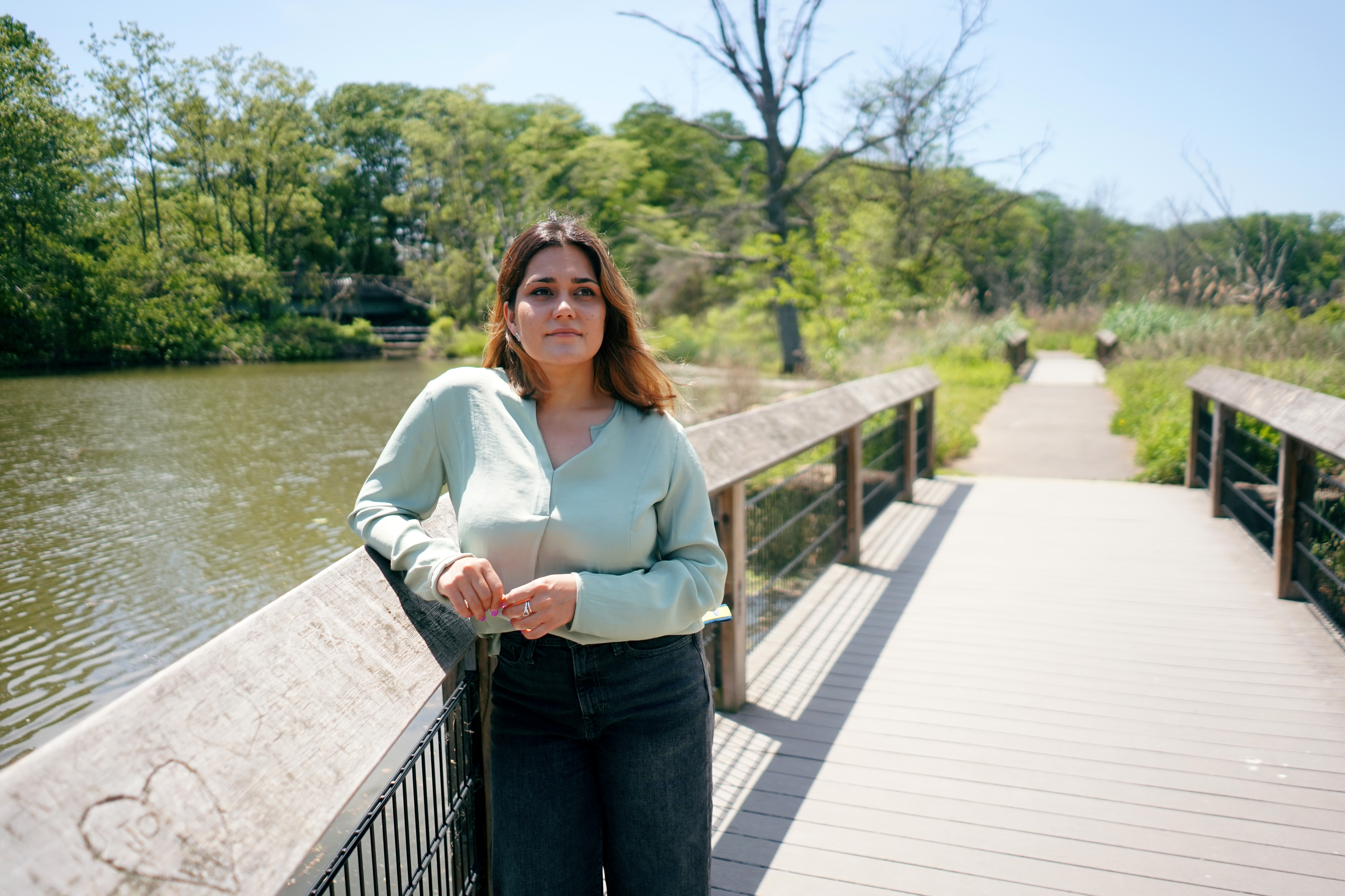 An Afghan refugee in the United States.