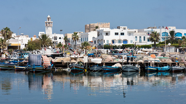 A port in Mahdia, Tunisia.