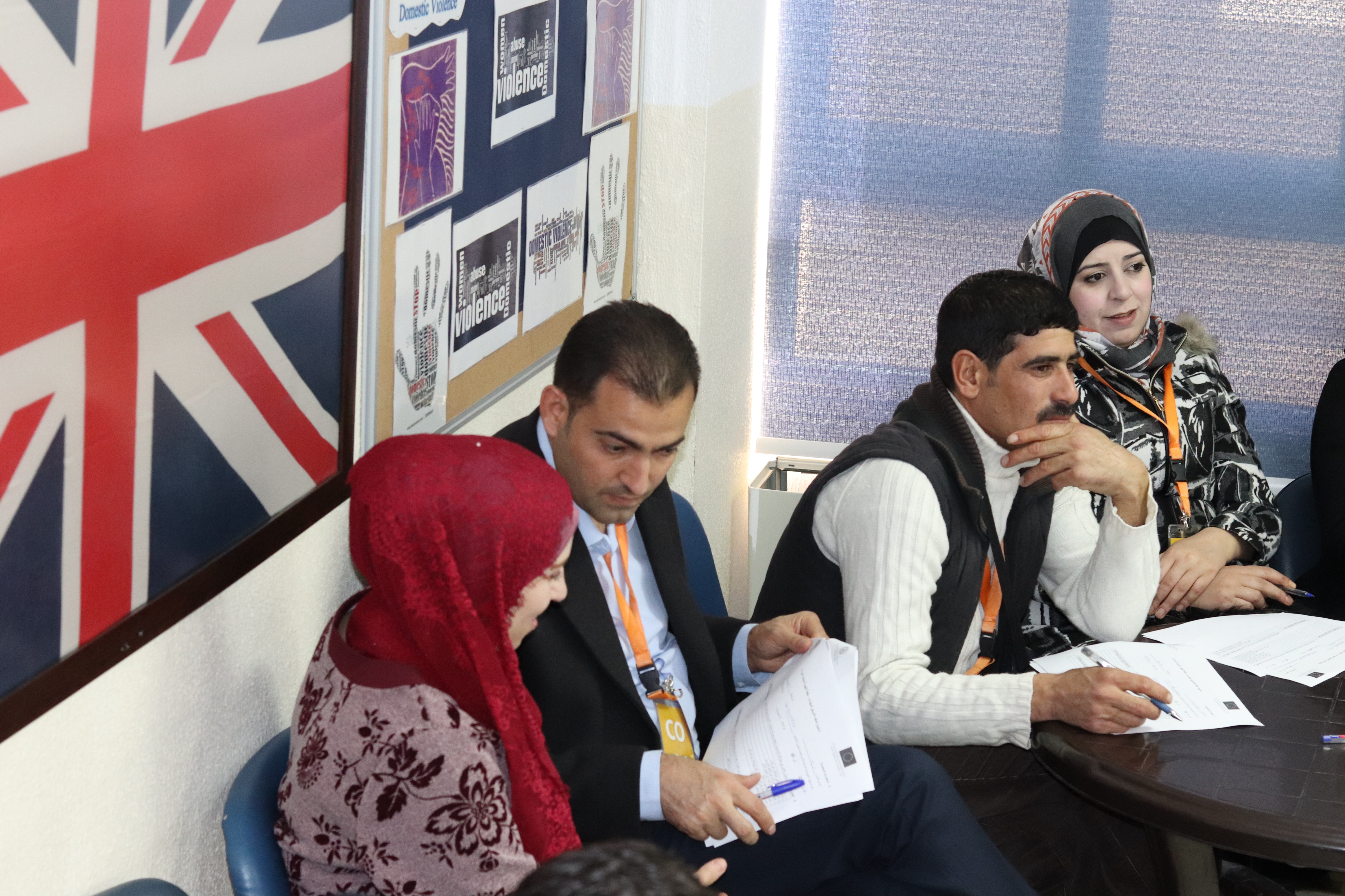 Refugees prepare to be resettled in the United Kingdom.