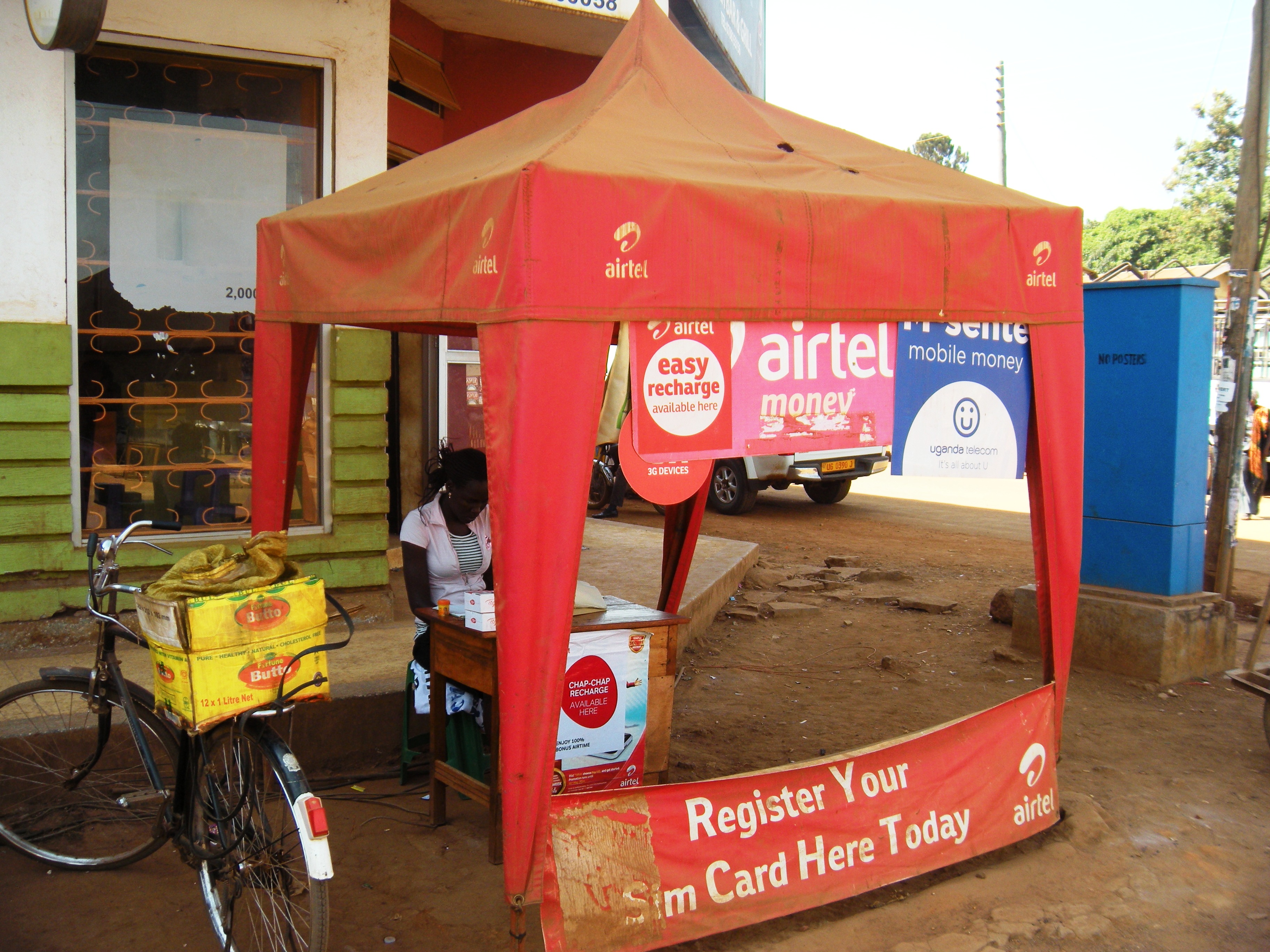 A mobile money agent in Uganda