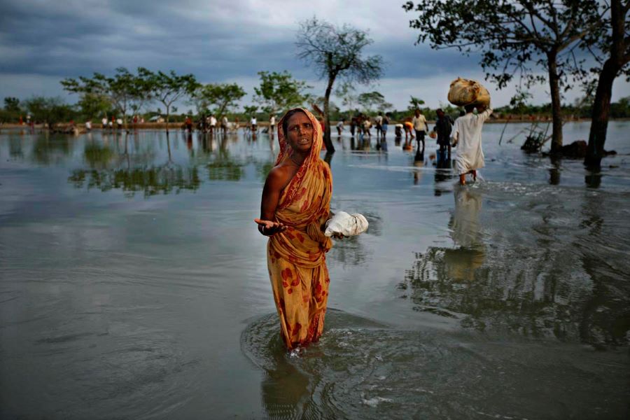 A woman in Bangladesh affected by Cyclone Aila.