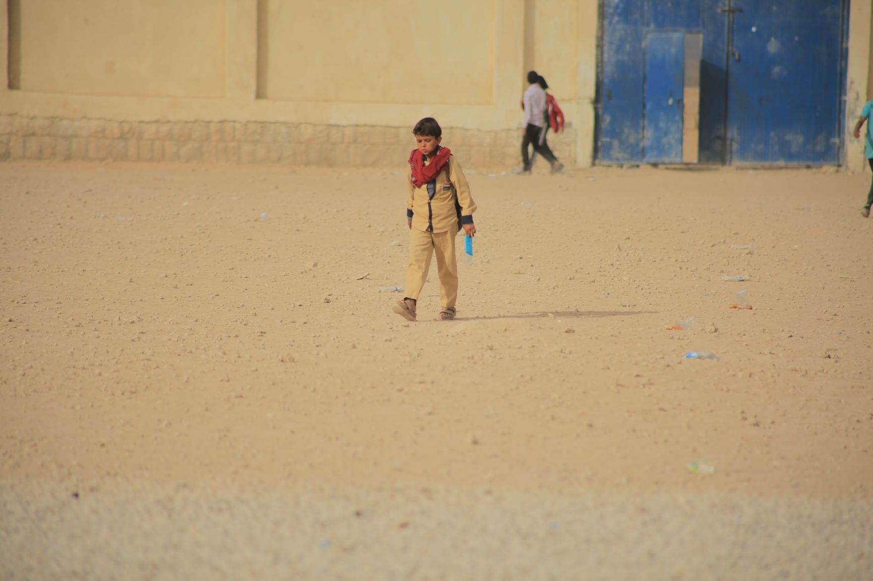 A student at a school in Yemen attended by many displaced children.