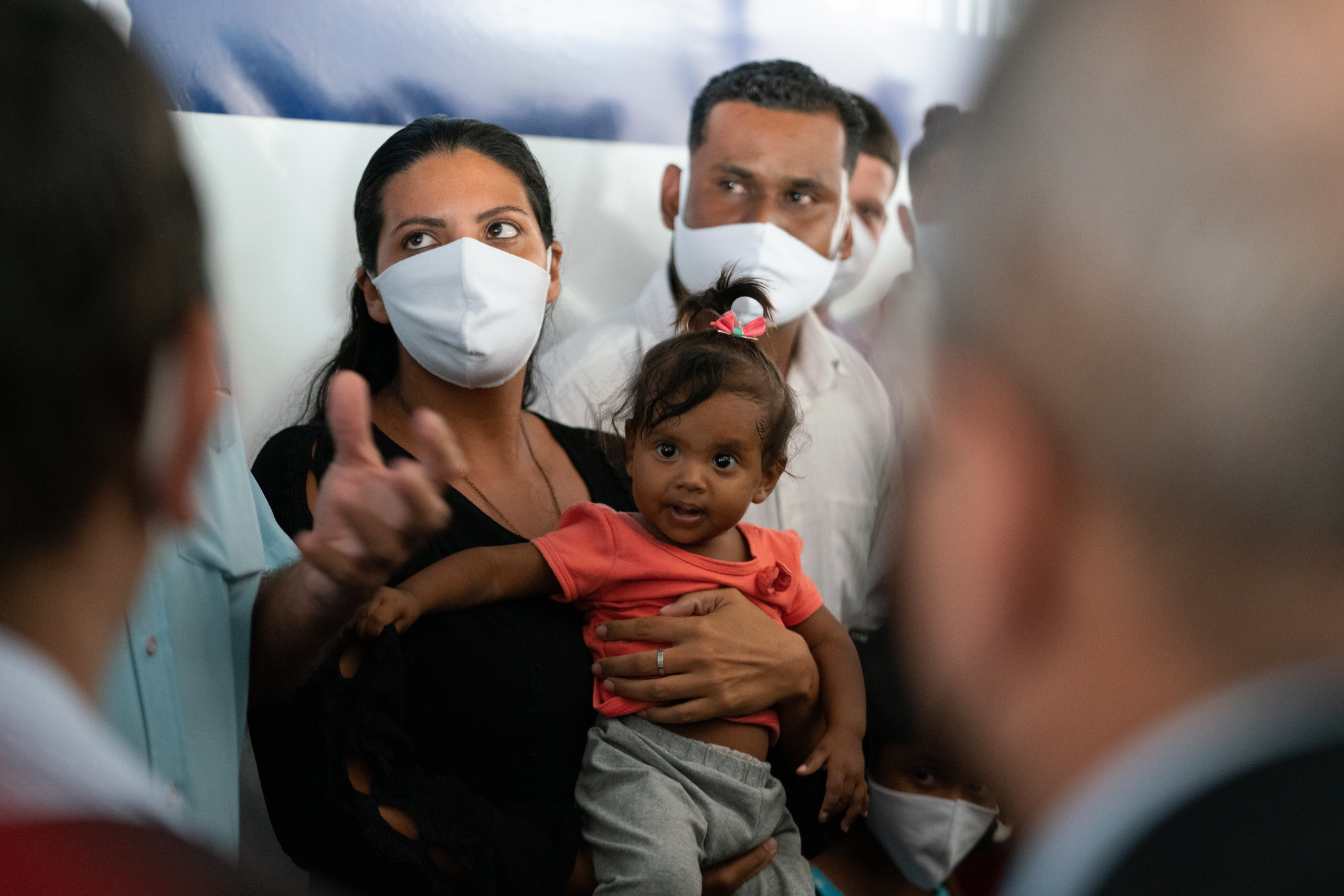 Venezuelan migrants at a reception center in Brazil.