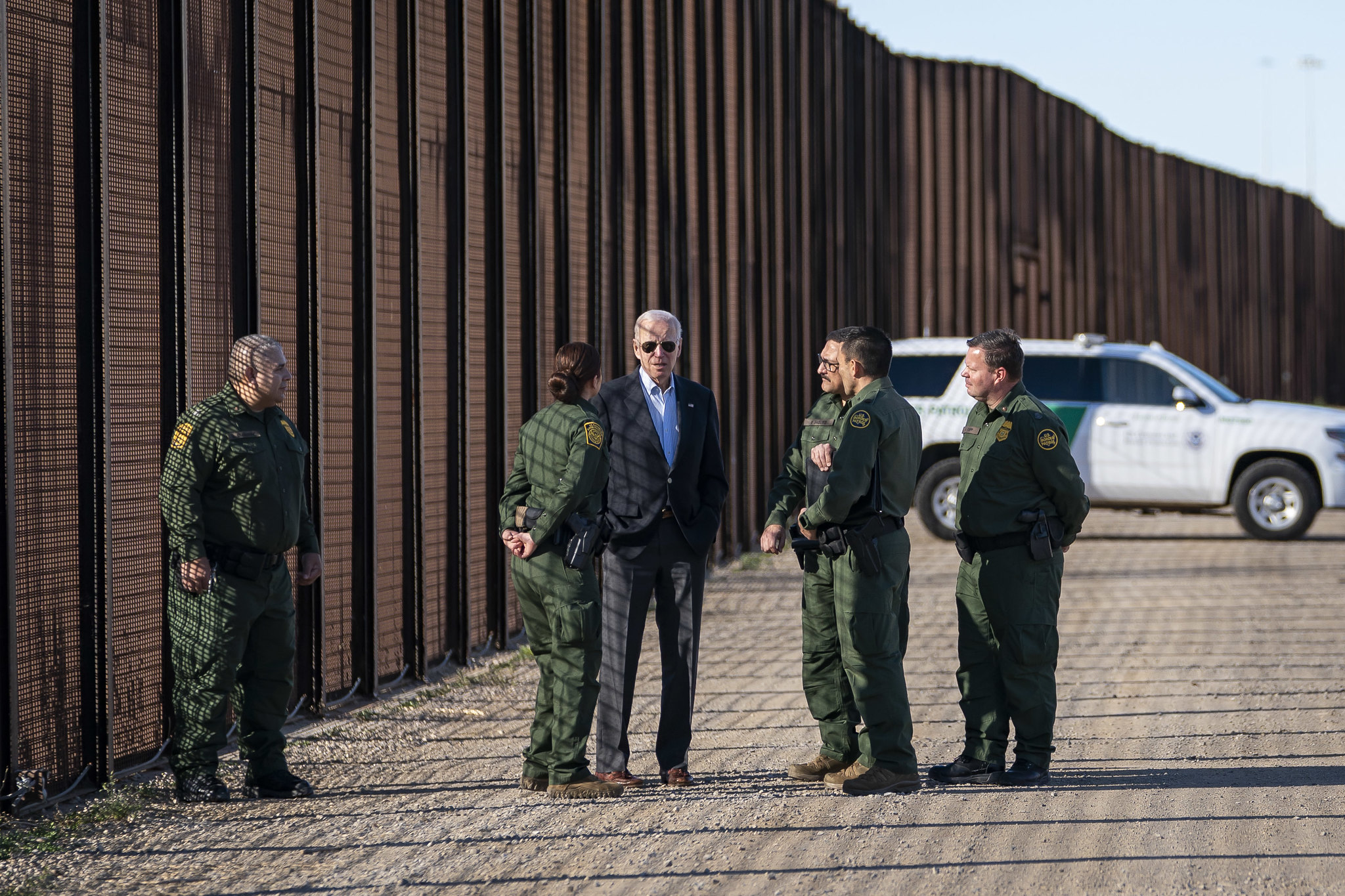 President Joe Biden at the U.S.-Mexico border.