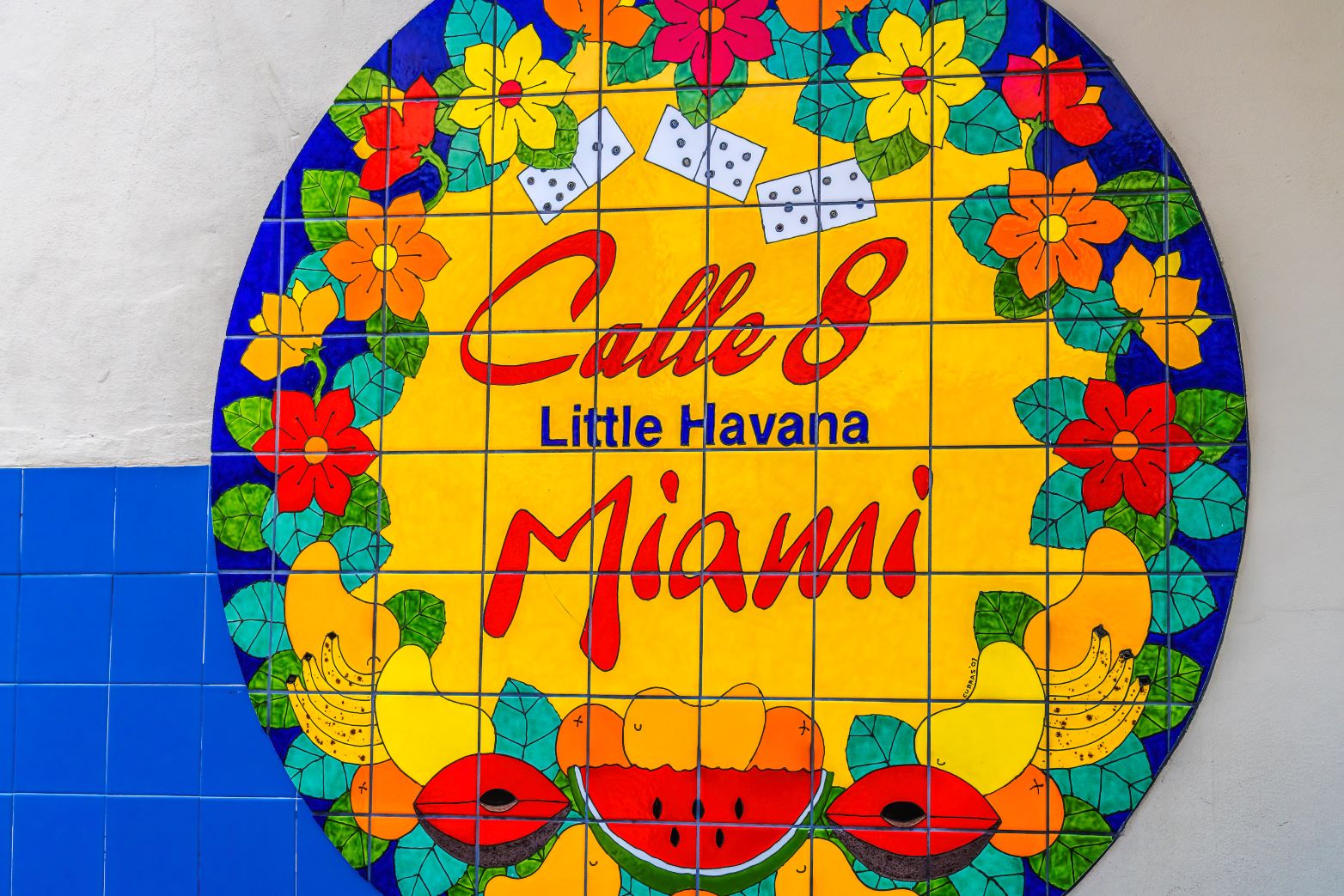 Calle Ocho en el barrio de la Pequeña Habana de Miami. 