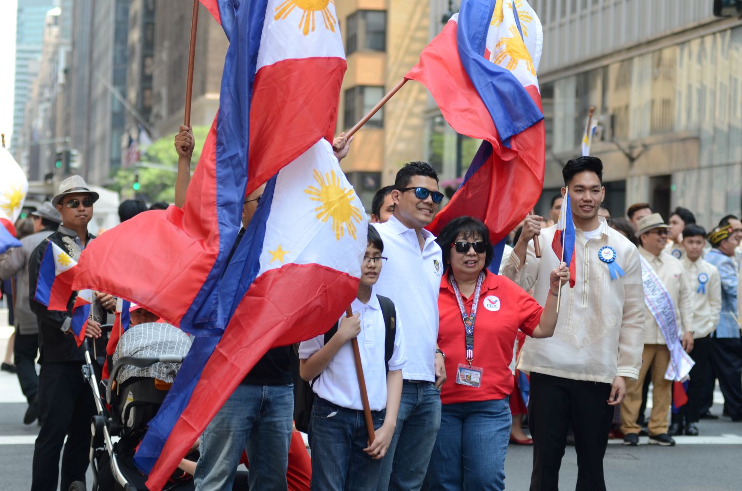 Marchers at the Philippine Independence Day Parade in New York City.